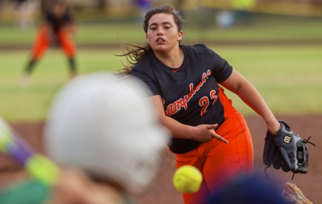 Campbell, with reigning state player of the year Elisa Favela, is No. 21 in the CBS MaxPreps Xcellent 25. Dennis Oda / Honolulu Star-Advertiser.