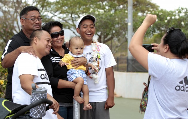 Tennis is a family affair for the Ilagans.  Krystle Marcellus / Star-Advertiser, 2015