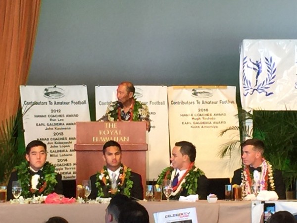 Former Leilehua and Waialua coach Hugh Yoshida was named recipient of the Hawaii Coaches Award. 