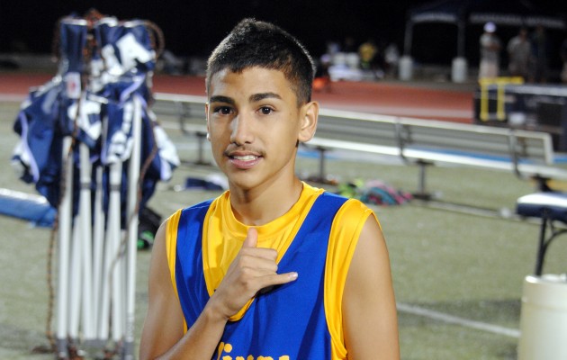 Arnold Kahaunaele is a two-time state track participant. The special ed student at Hilo has a chance to become a four-time participant. Jerry Campany / Honolulu Star-Advertiser.