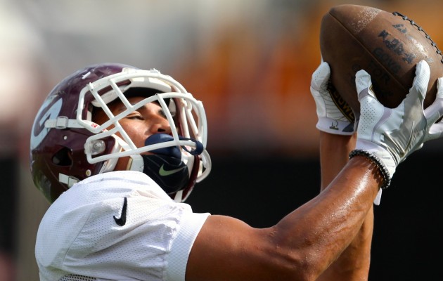 Farrington running back Challen Faamatau racked up 1,799 total yards and scored 21 touchdowns (13 rushing, eight receiving) last season. Photo by Jamm Aquino/Star-Advertiser