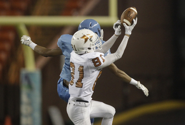 Clayce Akeo returns as a key weapon at wide receiver for the pass-happy Wolf Pack. Photo by Krystle Marcellus/Star-Advertiser.