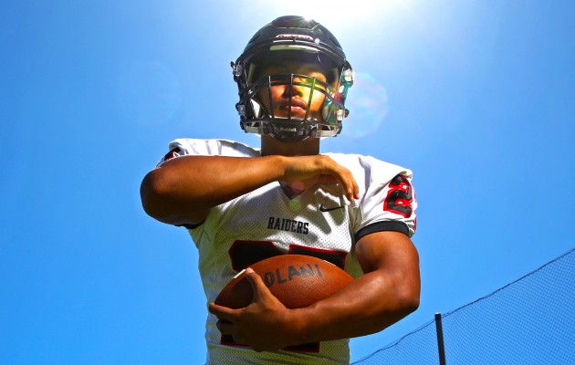 'Iolani running back KJ Pascua has rushed for 1,464 yards and 24 touchdowns in his career. Photo by Jamm Aquino/Star-Advertiser.