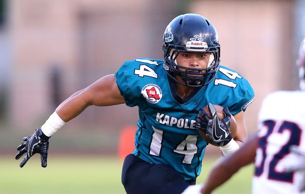 Kapolei's Jaymin Sarono has caught 10 touchdown passes this season. Jay Metzger / Special to the Star-Advertiser