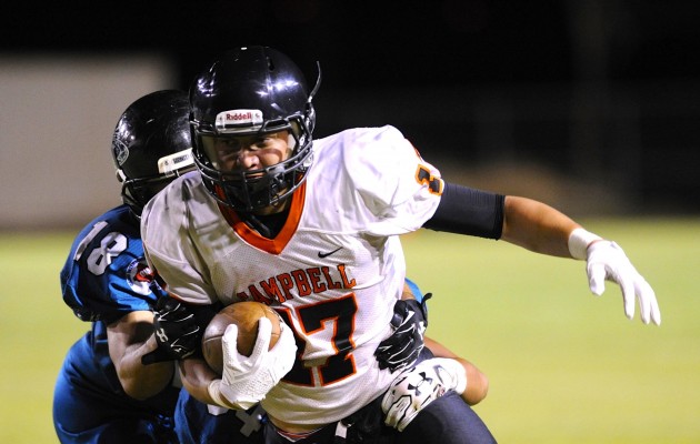 Markus Ramos is a key part of an improving Campbell squad that knocked off Moanalua. Bruce Asato / Star-Advertiser