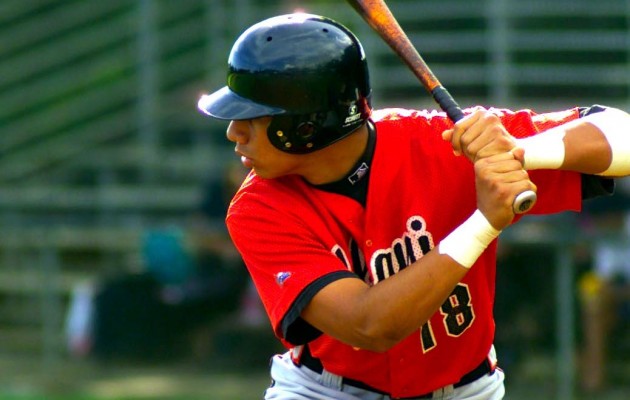 Kila Ka‘aihue is pictured during his ‘Iolani days. Ka‘aihue, who retired from professional baseball after the 2015 season, is the new head coach at Kaiser. Honolulu Star-Advertiser file photo.