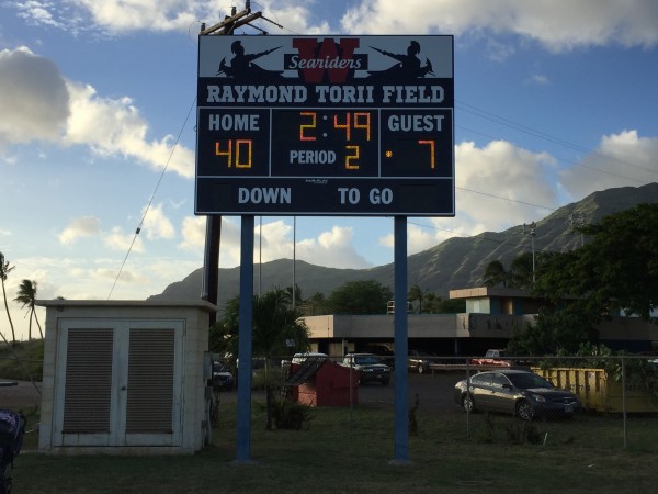 The new scoreboard at Raymond Torii Field is basic and beautiful, merging simplicity, history and art.  