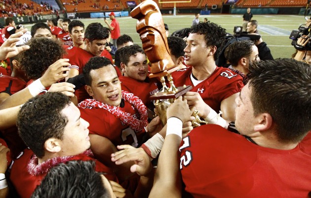 Teams in three divisions will win the koa trophy this year. Jamm Aquino/ Honolulu Star-Advertiser.