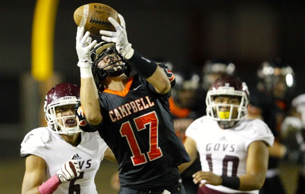 Campbell's Markus Ramos led the Sabers in receiving yards and touchdowns this season. Photo by Jamm Aquino/Star-Advertiser.