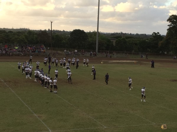 Pearl City warms up at Tosh Nakasone Field. Friday, Oct. 14, 2016. 