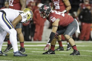 Washington State defensive end Hercules Mata'afa, who leads the Pac-12 in tackles for loss, lined up opposite UCLA on Saturday in the Cougars' 27-21 win. Associated Press photo.