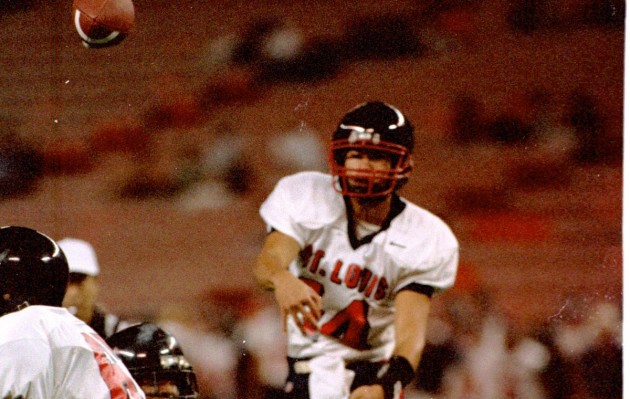 Former Saint Louis quarterback Timmy Chang threw the first touchdown pass in the inaugural Division I state championship game in 1999. Star-Bulletin file photo.