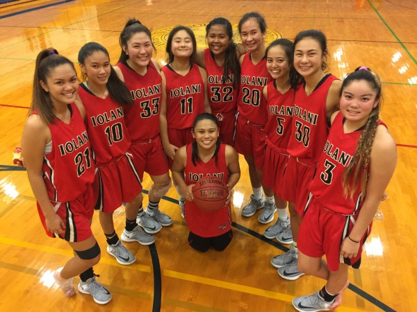 ‘Iolani girls basketball team, 2016-17. Thursday, Dec. 15, 2016. 