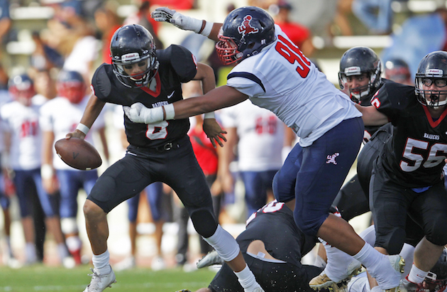 Saint Louis defensive tackle Faatui Tuitele is the top-rated defensive prospect out of Hawaii in the Class of 2019. Photo by Jamm Aquino/Star-Advertiser.