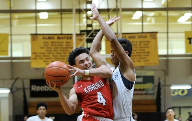 Kahuku point guard Jessiya Villa, shown driving to the basketball against McKinley, leads the No. 1-ranked Red Raiders into the OIA playoffs. Photo by Bruce Asato/Star-Advertiser.