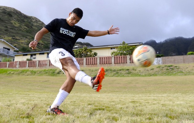 Andrew Kaufusi and Kaiser will play in the state soccer tournament for the third straight year. Bruce Asato / Star-Advertiser