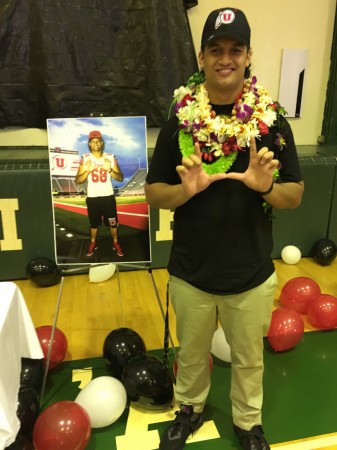 Kapaa offensive lineman Mo Unutoa is one of three Hawaii high school recruits ranked in the top six in the state to sign with Utah. Photo courtesy Kahele Keawe. 