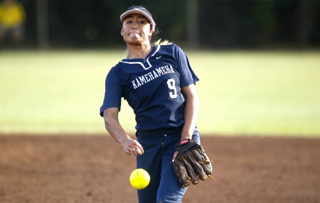 Kamehameha's Rayla Jacobs-Kea is feeling much better after a shoulder injury and was a big difference in the Warriors' win over 'Iolani on Wednesday. Photo by Jamm Aquino/Star-Advertiser.