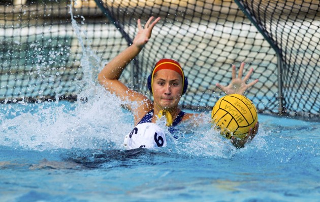 Punahou goalkeeper Haley Crabtree was named the most outstanding player of the girls water polo state tournament. Photo by Dennis Oda/Star-Advertiser.